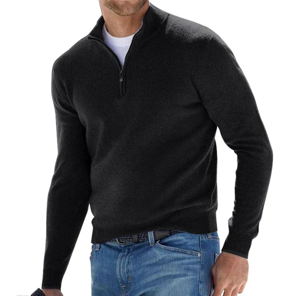 Herren Pullover Reißverschluss Modern Sportlich