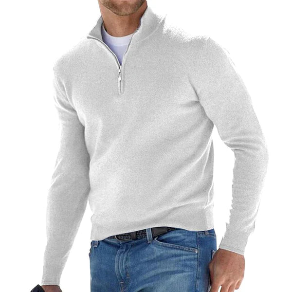 Herren Pullover Reißverschluss Modern Sportlich