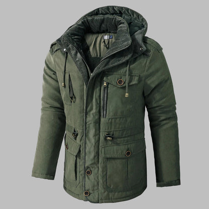 Herren Winterjacke Praktisch Mit Viele Taschen
