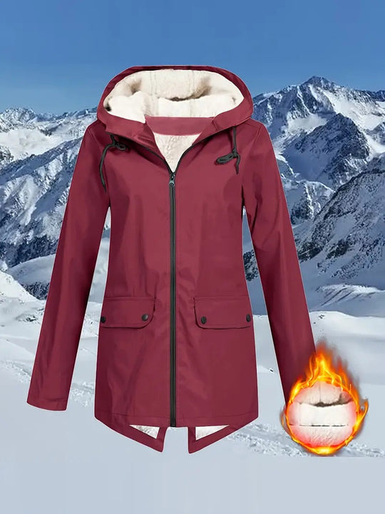 Wasserdichte Regenjacke mit Kordelzug