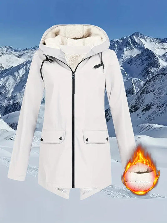 Wasserdichte Regenjacke mit Kordelzug - IdealeKleiden