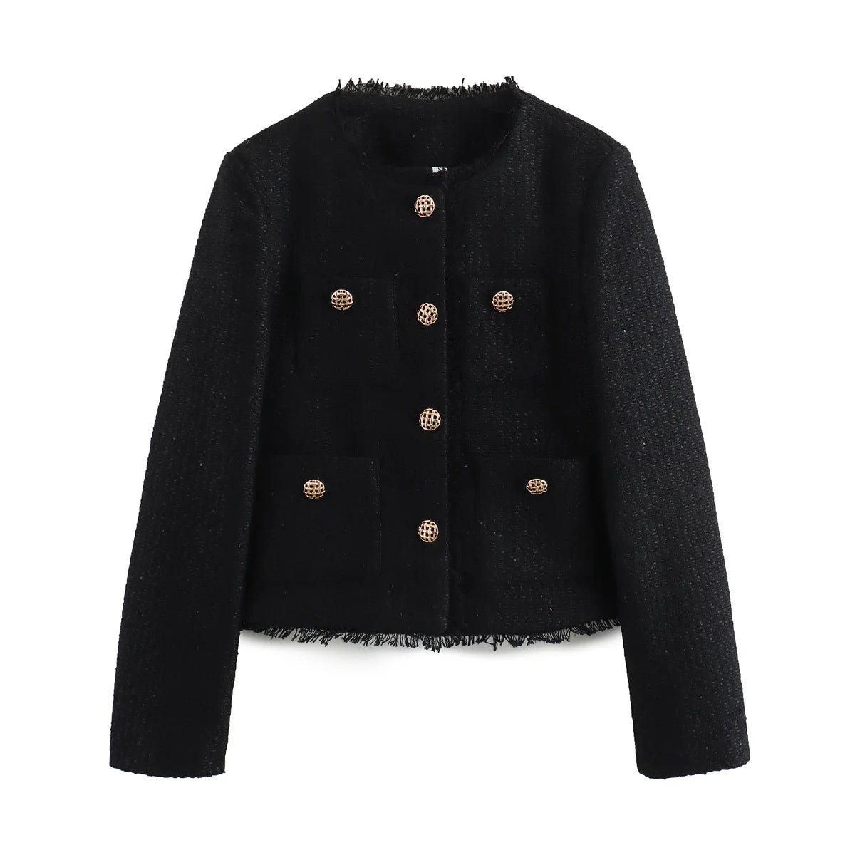 Stylischer Boucle Mantel Damen