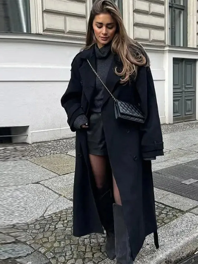 Große Damen Wolljacke mit Doppelknöpfen Übergröße - IdealeKleiden
