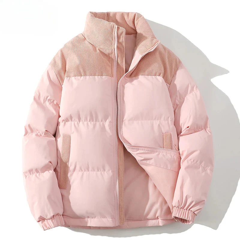 Warme Pufferjacke Gesteppte Polyester Füllung Elastisch