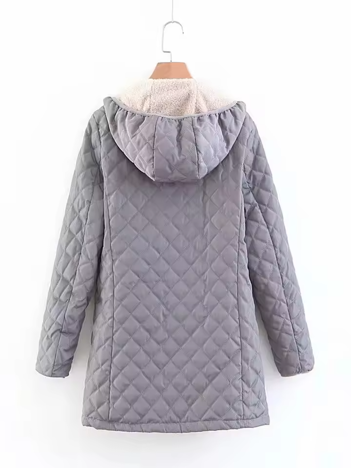Warme Steppjacke Damen Kapuze - IdealeKleiden