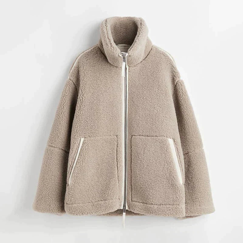 Weiche Damenjacke Lammwolle Winter