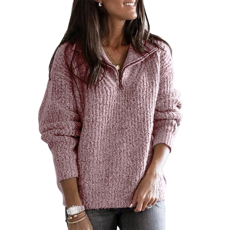 Damen Pullover Kurzverschluss Modern Style
