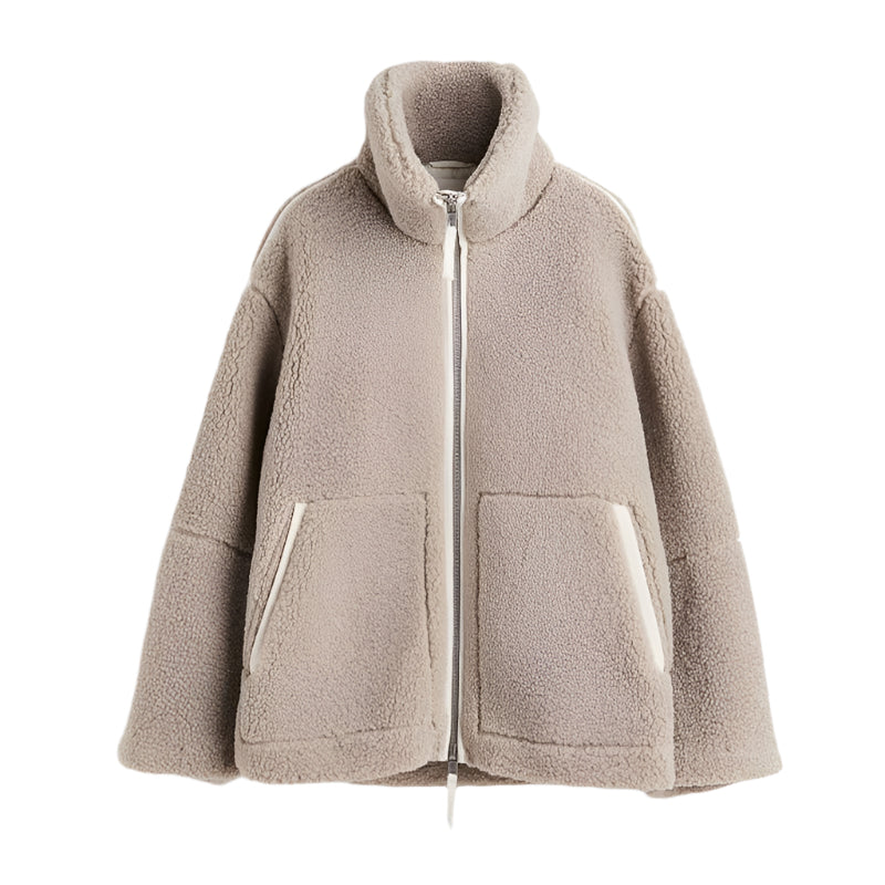 Weiche Fleecejacke Damen Teddyjacke Warm