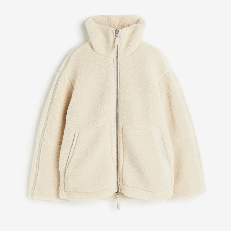 Weiche Sherpa-Jacke Oversized Warm