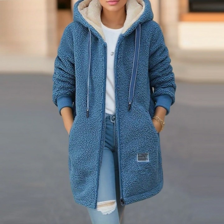 Modische Fleecejacke Teddylook Damen