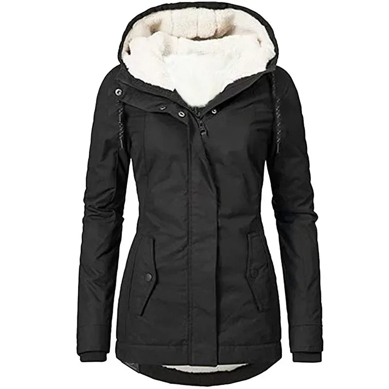 Warme Winterjacke Damen Gefüttert