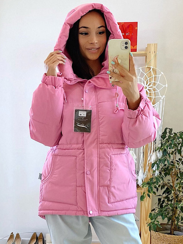 Wattierte Wasserdichte Winterjacke Warm Isoliert - IdealeKleiden