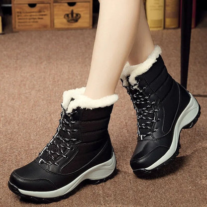 Wasserdichte Winterstiefel Damen Kunstfell