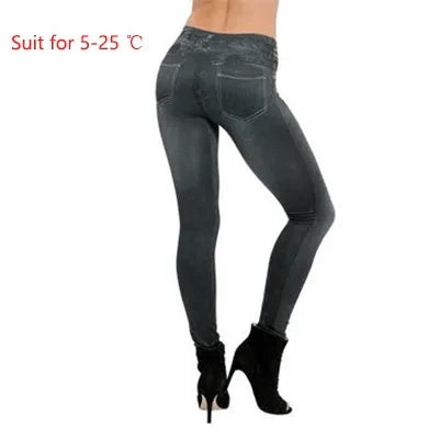 Stretch Leggings Jeansoptik Damen