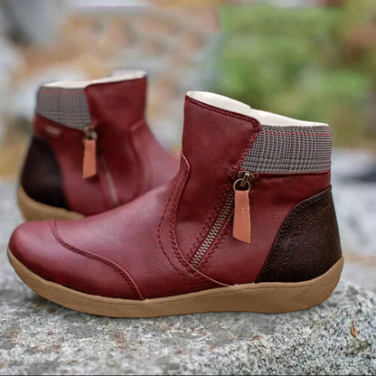 Modische Stiefeletten Kunstfell Schuhe