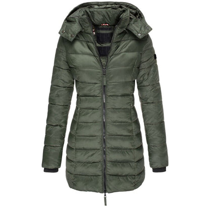 Damen Daunenparka Warm Kapuze Winterjacke