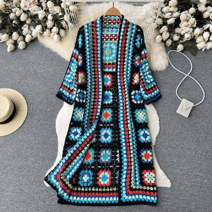 Langer Cardigan Damen Frühjahr Trendy Stil