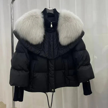 Wattierte Daunenjacke Damen Warm Isoliert