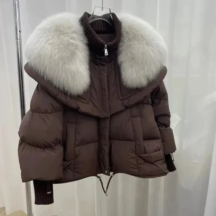 Wattierte Daunenjacke Damen Warm Isoliert
