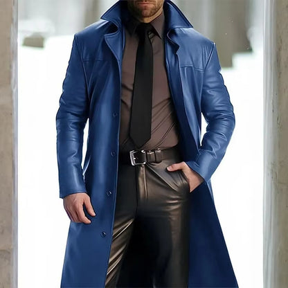 Herren Wintermantel Lang Knopfleiste Elegance