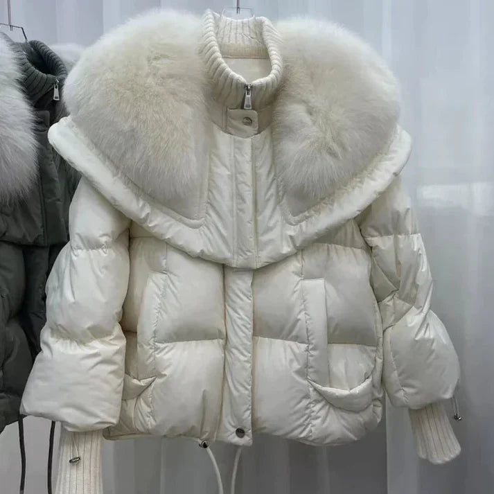 Wattierte Daunenjacke Damen Warm Isoliert