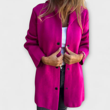Damen Kapuzenjacke Modern mit Knöpfen