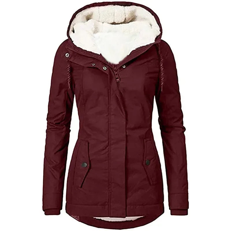 Warme Winterjacke Damen Gefüttert
