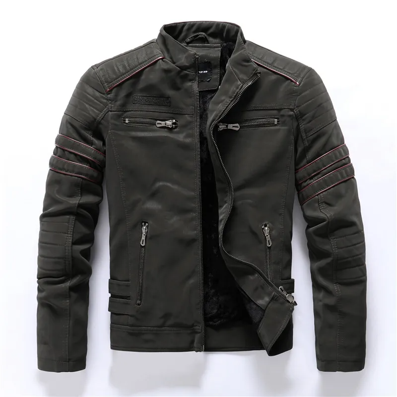 Motorradjacke Slim Fit Fleece gefüttert Reißverschluss