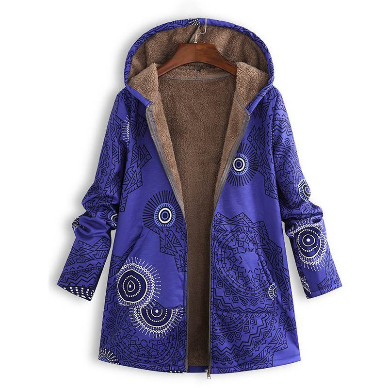 Gemusterte Vintage-Jacke Retro-Style