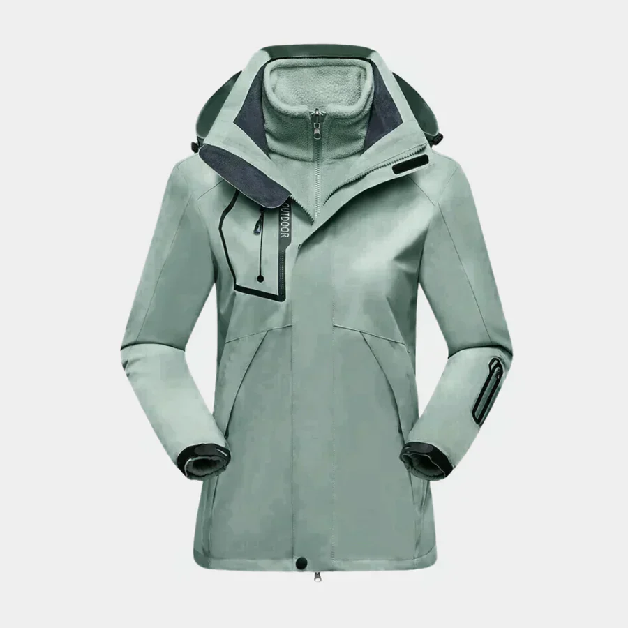 Wasserabweisende Outdoor-Jacke 2-in-1 Fleece Innenfutter