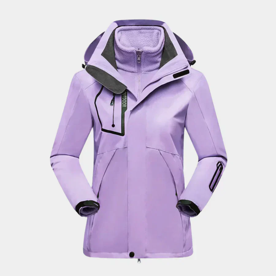Wasserabweisende Outdoor-Jacke 2-in-1 Fleece Innenfutter