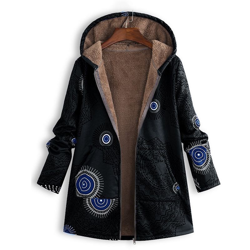 Gemusterte Vintage-Jacke Retro-Style