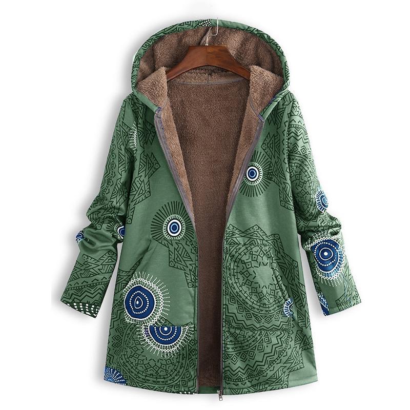 Gemusterte Vintage-Jacke Retro-Style
