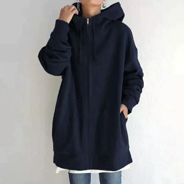 Damen Kapuzenpullover Warm Fleece Herbst Winter - IdealeKleiden