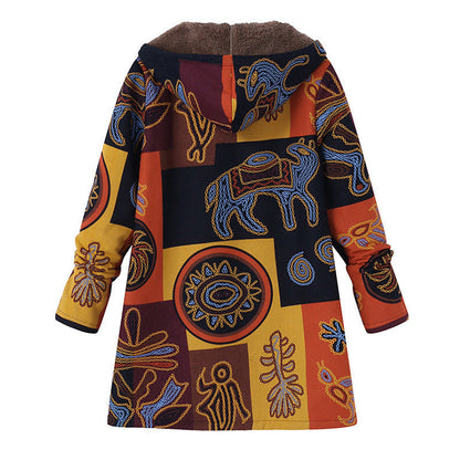 Gemusterte Vintage-Jacke Retro-Style