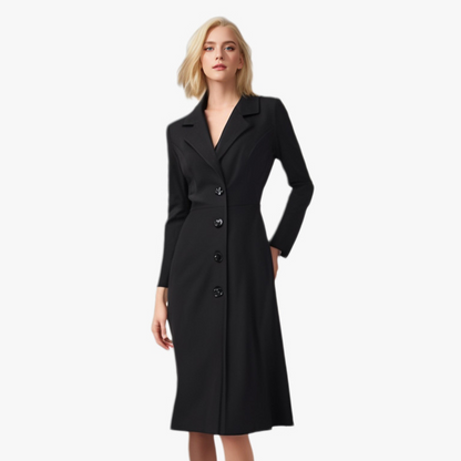 Damen Mantel Wolle Elegant Tailliert Klassisch