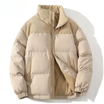 Warme Pufferjacke Gesteppte Polyester Füllung Elastisch