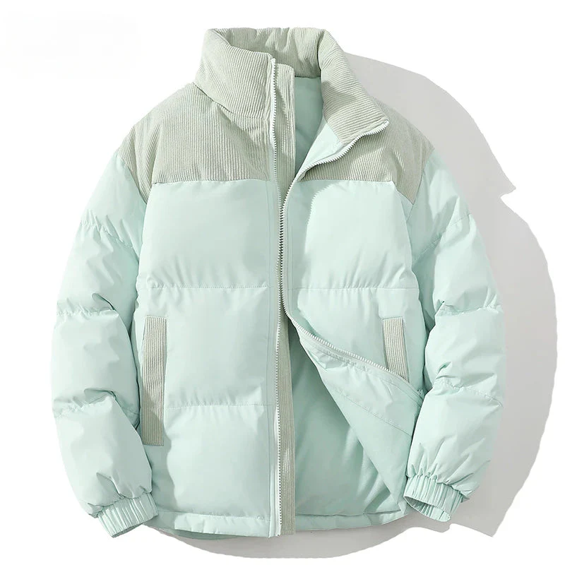 Warme Pufferjacke Gesteppte Polyester Füllung Elastisch