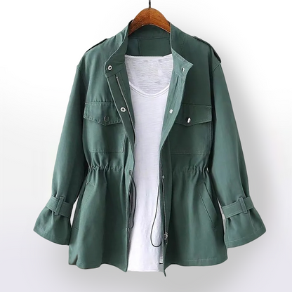 Damen Trenchcoat Elegant Tailliert