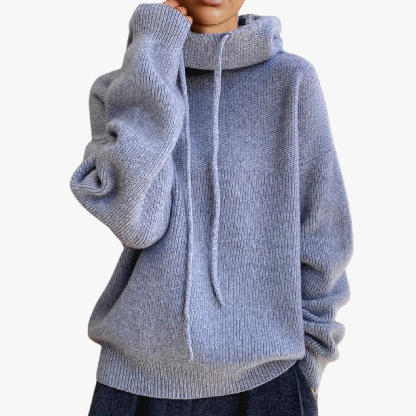 Weite Strickpullover Warm Bequem Hochkragen