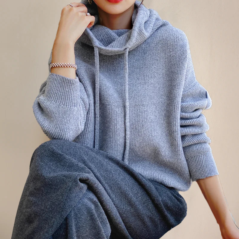 Große Wolle Pullover Übergröße Relaxed Fit