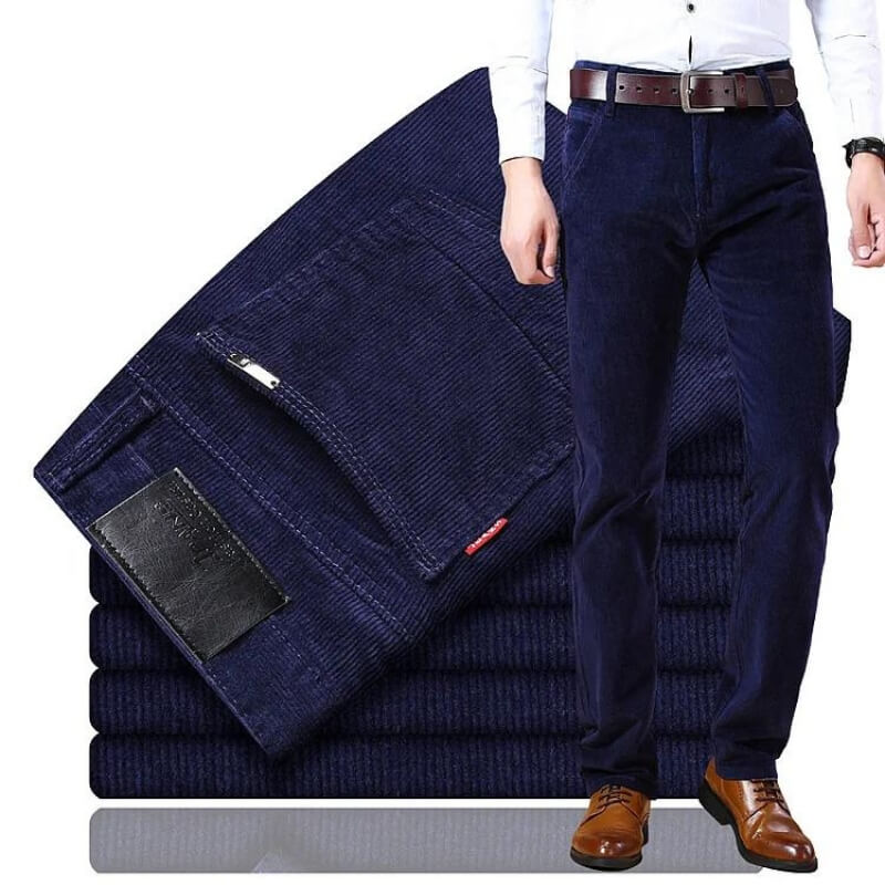 Corduroy-Kleid Damen Taillierte Passform Vollständig Länge