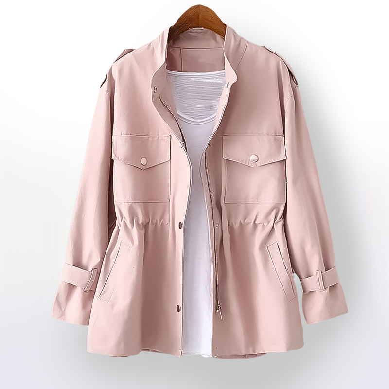 Damen Trenchcoat Elegant Tailliert