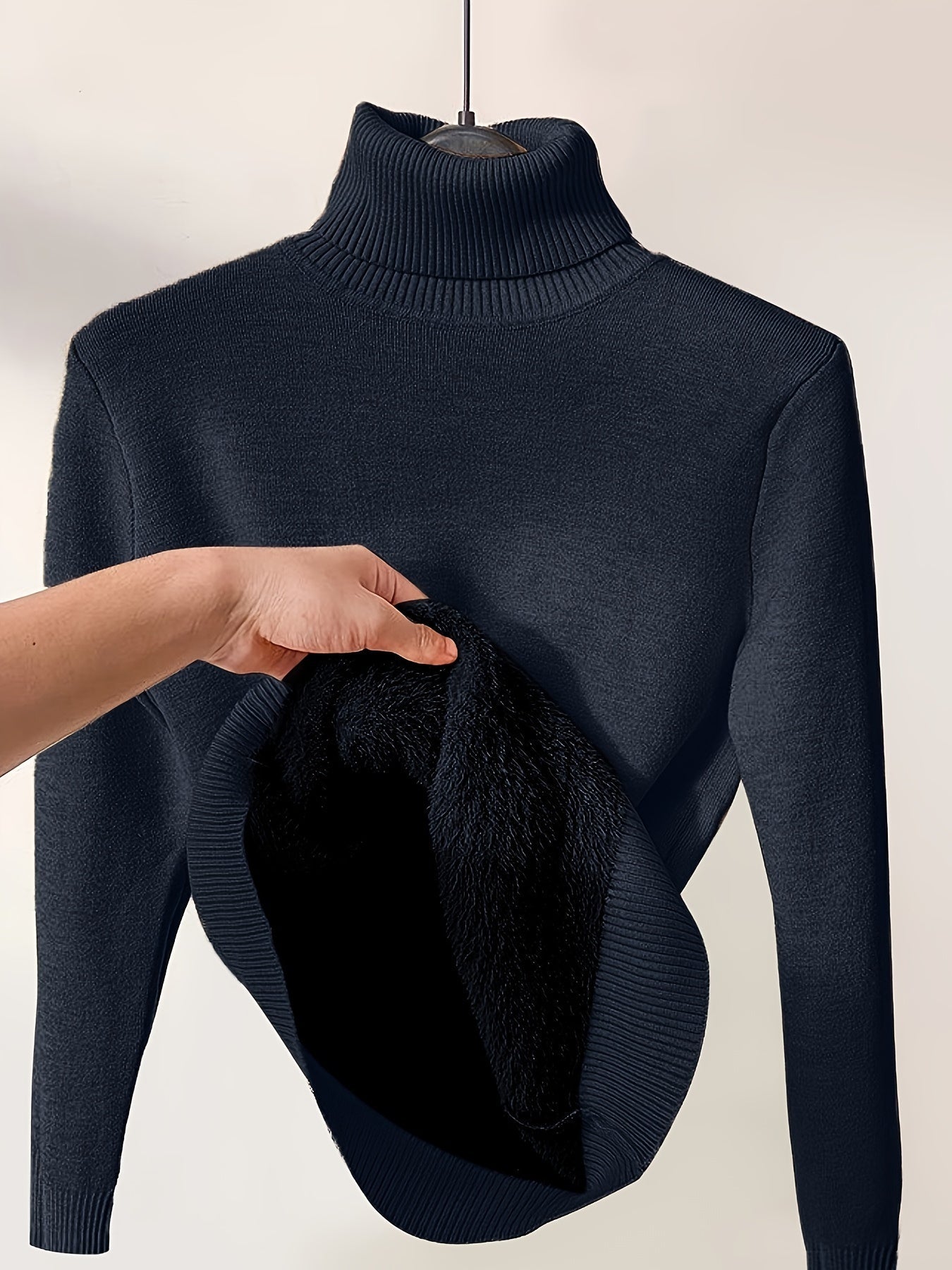 Winter Rollkragenpullover Warm Weich