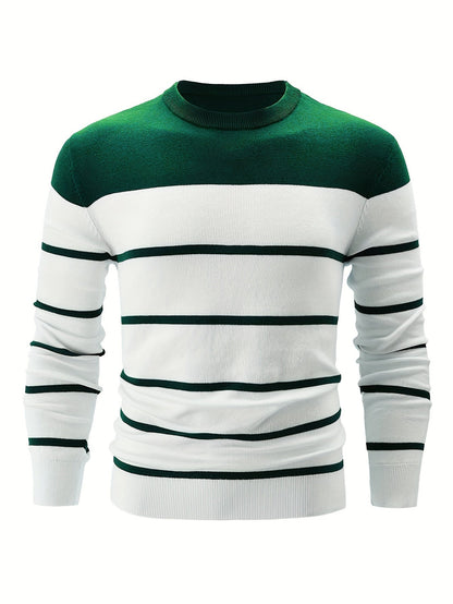 Streifiger Pullover Baumwolle Elegante Optik