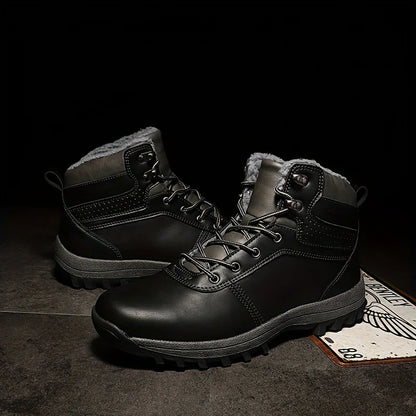 Herren Winterstiefel Leder Vintage Style