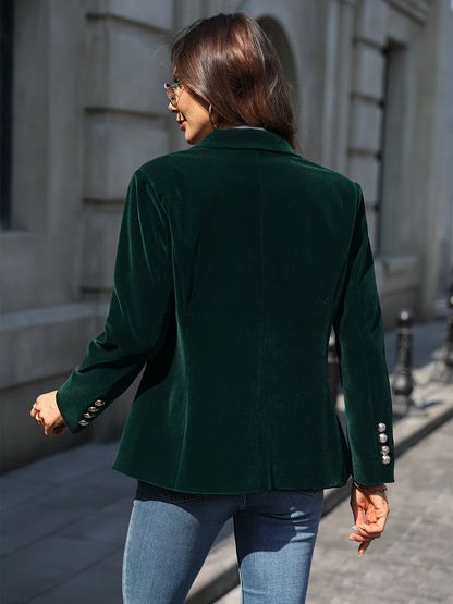 Eleganter Damen Blazer Samt Optik