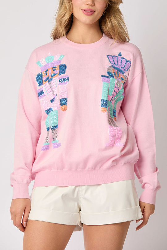 Weihnachtssoldat Sweatshirt Geschenkidee Festlich Glitzernd