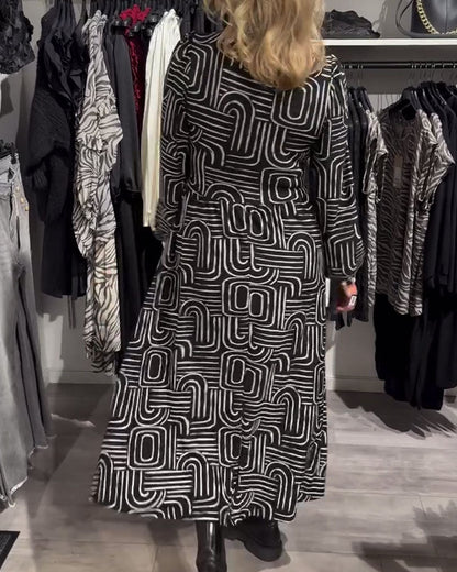 Elegante Bluse mit Lapel Kragen und Trend-Druck - IdealeKleiden