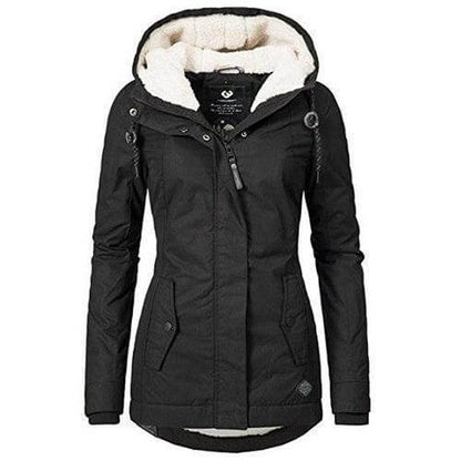 Damen Winterparka Slim Fit Kapuze